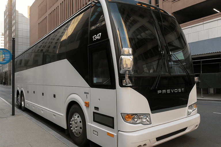 a Charter Bus Rental Roanoke coach bus